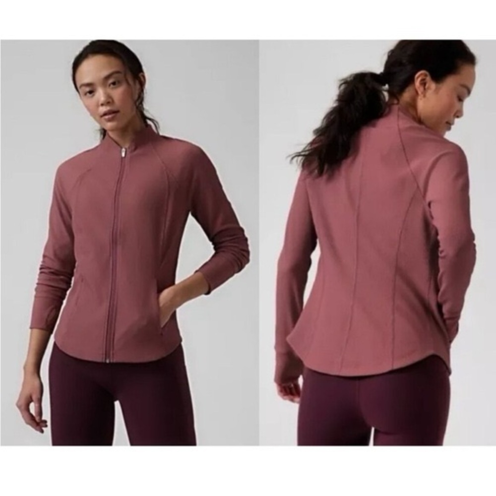 Athleta Ribbed Salutation Jacket - Tawny Rose